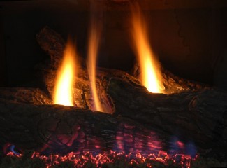 Gas Logs in the Fireplace - Nashville TN