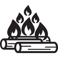 gas fireplace service icon