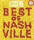 Nashville Scene Best of Nashville  Graphic Yellow square with red writing.
