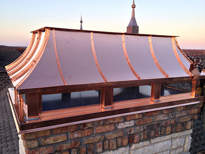 New copper chimney cap - Ashbusters Chimney